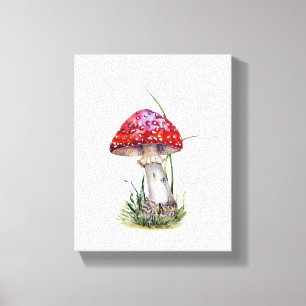 Canvas Print - Fly Agaric Mushrooms Illustration 2 Leinwanddruck