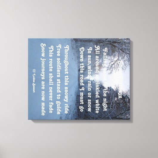 Canvas Print Gedicht Snow Journey by Ladee Basset Leinwanddruck (Vorderseite)