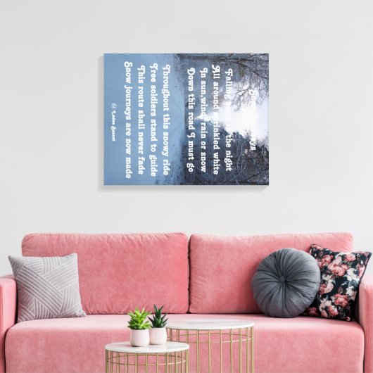Canvas Print Gedicht Snow Journey by Ladee Basset Leinwanddruck (Insitu (Wohnzimmer))