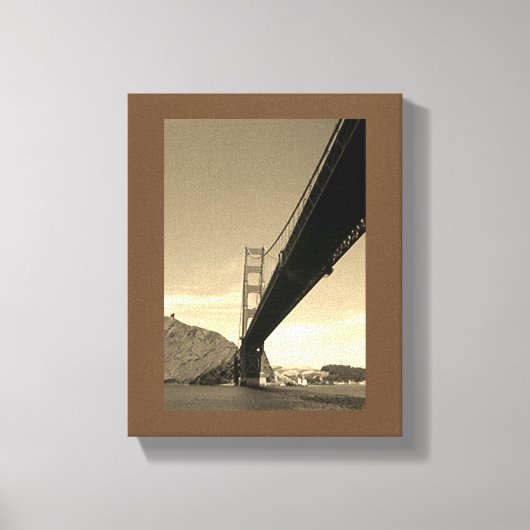 Canvas print - Golden Gate Bridge (sepia) Leinwanddruck (Vorderseite)