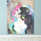 Canvas Print Graffiti Girl Leinwanddruck (Insitu (Holzboden))