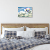 Canvas Print - Heißluftballon in Wolken Leinwanddruck (Insitu (Schlafzimmer))