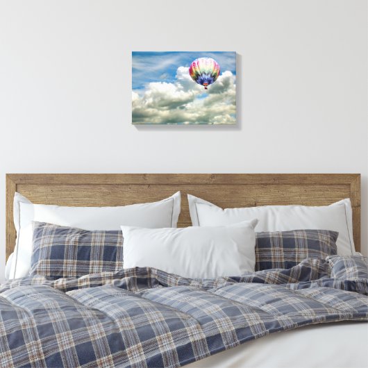 Canvas Print - Heißluftballon in Wolken Leinwanddruck (Insitu (Schlafzimmer))