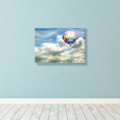 Canvas Print - Heißluftballon in Wolken Leinwanddruck (Insitu (Holzboden))