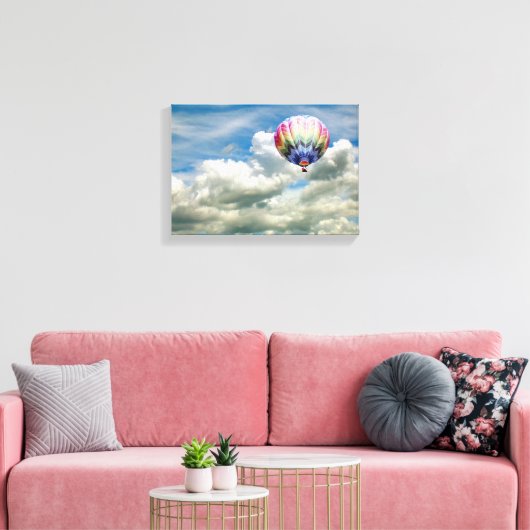 Canvas Print - Heißluftballon in Wolken Leinwanddruck (Insitu (Wohnzimmer))