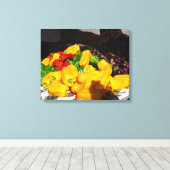 Canvas Print - Helle Paprikaschoten Leinwanddruck (Insitu (Holzboden))