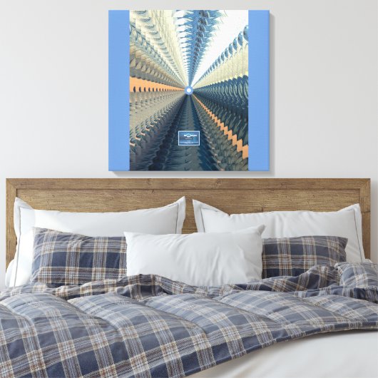 Canvas Print (Indigosilber L.) RFPMDesign ©️ 2024 Leinwanddruck (Insitu (Schlafzimmer))