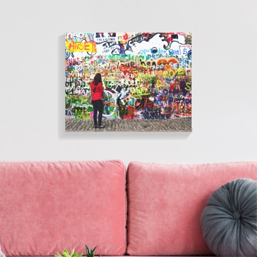 Canvas Print - John Lennon Wall, Prag Leinwanddruck (Insitu (Wohnzimmer))