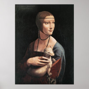 Canvas Print - Lady mit Ermine Poster