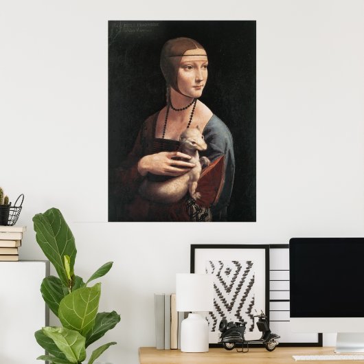 Canvas Print - Lady mit Ermine Poster (Heimbüro)