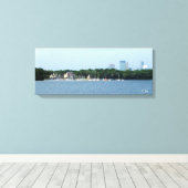Canvas Print: Lake Harriet & Minneapolis Skyline_ Leinwanddruck (Insitu (Holzboden))