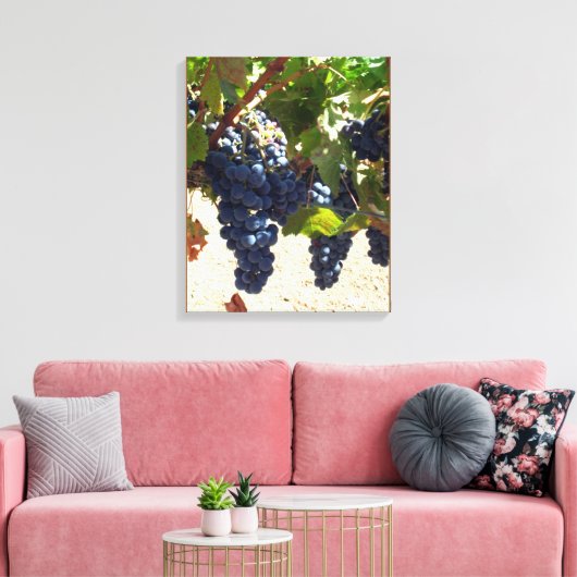Canvas Print - Lila Weintrauben Leinwanddruck (Insitu (Wohnzimmer))