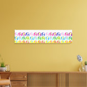 Canvas Print - Mehrfarbige Elefanten Leinwanddruck (Insitu (Wohnzimmer))