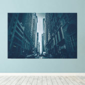 Canvas Print - Metropolis Blue Monochrome Leinwanddruck (Insitu (Holzboden))