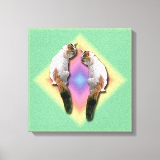 Canvas print - Mirrored Calico Cat Leinwanddruck (Vorderseite)