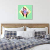 Canvas print - Mirrored Calico Cat Leinwanddruck (Insitu (Schlafzimmer))