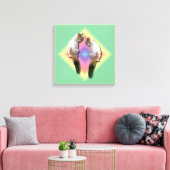 Canvas print - Mirrored Calico Cat Leinwanddruck (Insitu (Wohnzimmer))