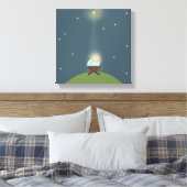Canvas Print mit Baby Jesus Krippe Illustration Leinwanddruck (Insitu (Schlafzimmer))
