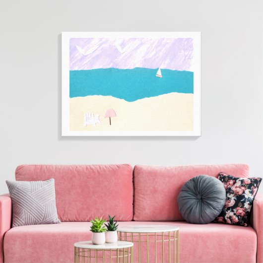 Canvas Print mit Beach Design Leinwanddruck (Insitu (Wohnzimmer))