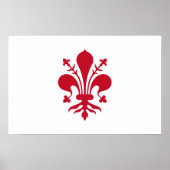 Canvas Print mit der Fahne von Florenz, Italien Poster (Vorne)