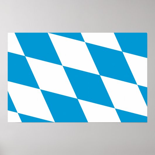 Canvas Print mit der Flagge Bayerns, Deutschland Poster (Vorne)