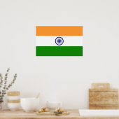 Canvas Print mit der Flagge Indiens Poster (Küche)