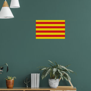 Canvas Print mit der Flagge Kataloniens Poster