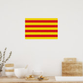Canvas Print mit der Flagge Kataloniens Poster (Küche)