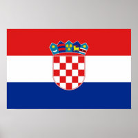 Canvas Print mit der Flagge Kroatiens