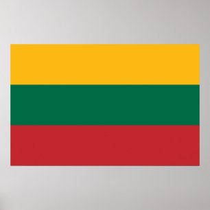 Canvas Print mit der Flagge Litauens Poster
