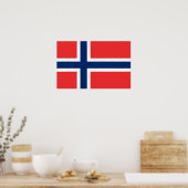 Canvas Print mit der Flagge Norwegens Poster (Küche)