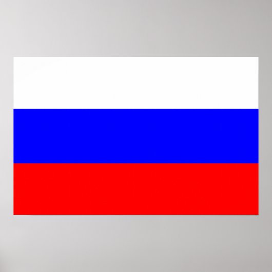 Canvas Print mit der Flagge Russlands Poster (Vorne)