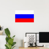 Canvas Print mit der Flagge Russlands Poster (Heimbüro)