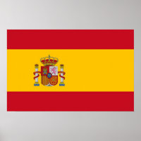 Canvas Print mit der Flagge Spaniens