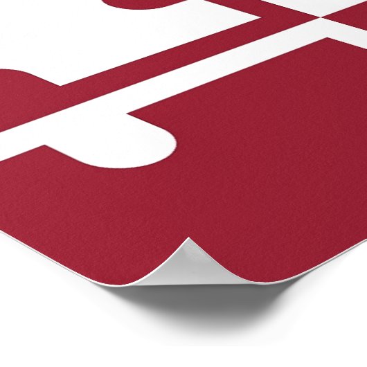 Canvas Print mit der Flagge von Maryland, USA. Poster (Ecke)