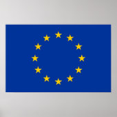 Canvas Print mit Flag der europäischen Gewerkschaf Poster (Vorne)
