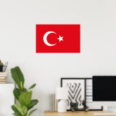 Canvas Print mit Flag in der Türkei Poster (Heimbüro)