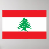 Canvas Print mit Flag Libanon Poster (Vorne)