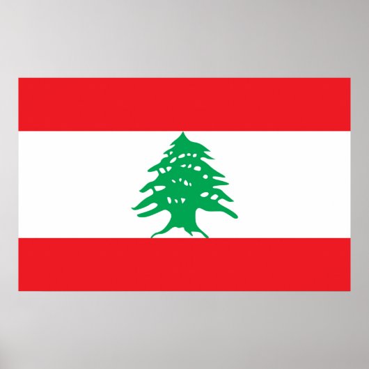 Canvas Print mit Flag Libanon Poster (Vorne)