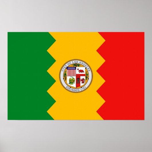 Canvas Print mit Flag Los Angeles, Kalifornien Poster (Vorne)