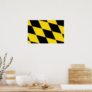 Canvas Print mit Flag München, Bayern Poster