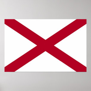 Canvas Print mit Flag von Alabama, USA. Poster