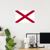 Canvas Print mit Flag von Alabama, USA. Poster (Heimbüro)