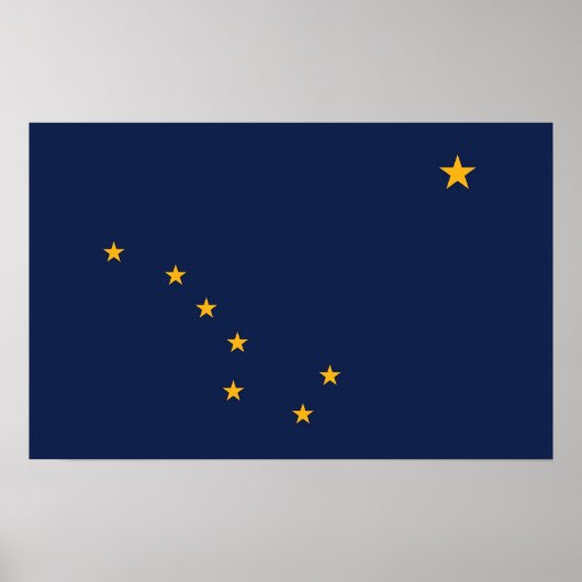 Canvas Print mit Flag von Alaska, USA. Poster (Vorne)