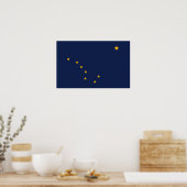 Canvas Print mit Flag von Alaska, USA. Poster (Küche)