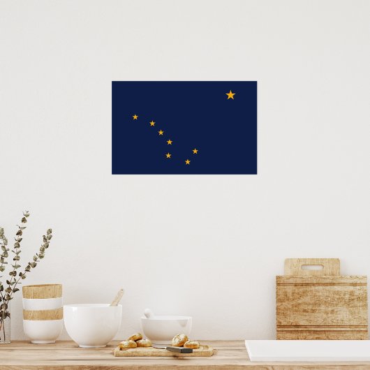 Canvas Print mit Flag von Alaska, USA. Poster (Küche)