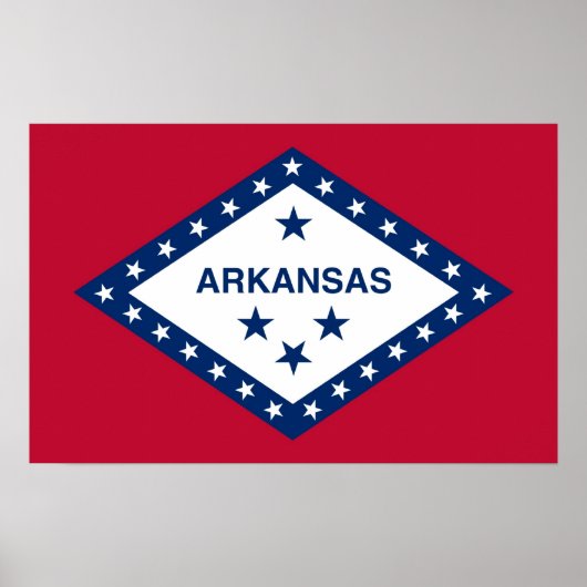 Canvas Print mit Flag von Arkansas, USA. Poster (Vorne)
