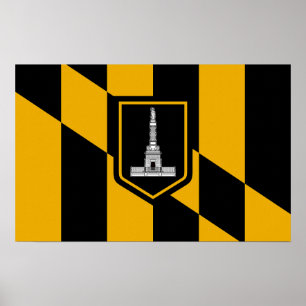 Canvas Print mit Flag von Baltimore, USA. Poster