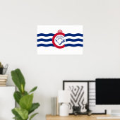 Canvas Print mit Flag von Cincinnati, USA. Poster (Heimbüro)