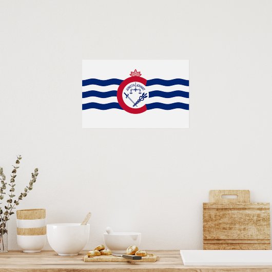 Canvas Print mit Flag von Cincinnati, USA. Poster (Küche)